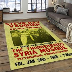 Singer Stevie Ray Vaughan Music Carpet Rectangle Area Rug For Living Room Bedroom Decor SRV30