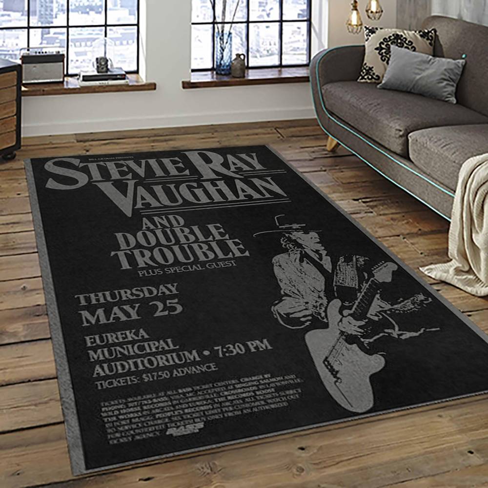 Singer Stevie Ray Vaughan Music Carpet Rectangle Area Rug For Living Room Bedroom Decor SRV31