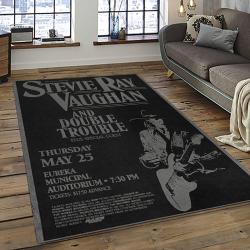 Singer Stevie Ray Vaughan Music Carpet Rectangle Area Rug For Living Room Bedroom Decor SRV31