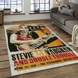 Singer Stevie Ray Vaughan Music Carpet Rectangle Area Rug For Living Room Bedroom Decor SRV34