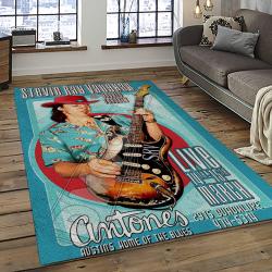 Singer Stevie Ray Vaughan Music Carpet Rectangle Area Rug For Living Room Bedroom Decor SRV35