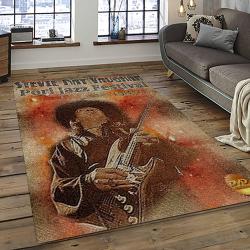 Singer Stevie Ray Vaughan Music Carpet Rectangle Area Rug For Living Room Bedroom Decor SRV36