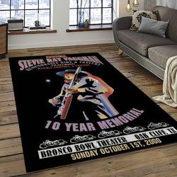 Singer Stevie Ray Vaughan Music Carpet Rectangle Area Rug For Living Room Bedroom Decor SRV40