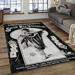 Singer Stevie Ray Vaughan Music Carpet Rectangle Area Rug For Living Room Bedroom Decor SRV41