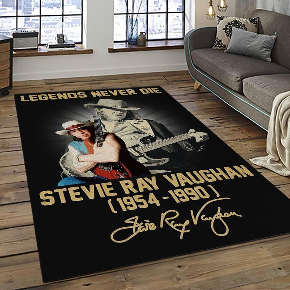 Singer Stevie Ray Vaughan Music Carpet Rectangle Area Rug For Living Room Bedroom Decor SRV43