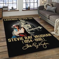 Singer Stevie Ray Vaughan Music Carpet Rectangle Area Rug For Living Room Bedroom Decor SRV43