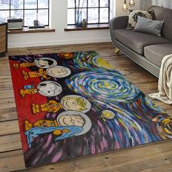 Snoopy Cartoon Movie Carpet Rectangle Area Rug For Living Room Bedroom Decor SNP1
