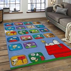 Snoopy Cartoon Movie Carpet Rectangle Area Rug For Living Room Bedroom Decor SNP100