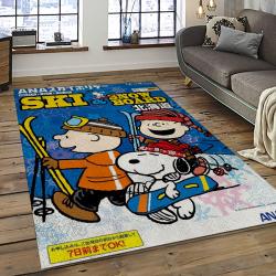 Snoopy Cartoon Movie Carpet Rectangle Area Rug For Living Room Bedroom Decor SNP111