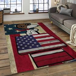 Snoopy Cartoon Movie Carpet Rectangle Area Rug For Living Room Bedroom Decor SNP117