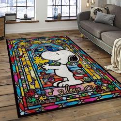 Snoopy Cartoon Movie Carpet Rectangle Area Rug For Living Room Bedroom Decor SNP118