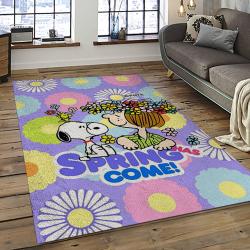 Snoopy Cartoon Movie Carpet Rectangle Area Rug For Living Room Bedroom Decor SNP12