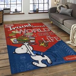 Snoopy Cartoon Movie Carpet Rectangle Area Rug For Living Room Bedroom Decor SNP121