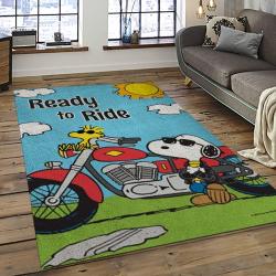 Snoopy Cartoon Movie Carpet Rectangle Area Rug For Living Room Bedroom Decor SNP122