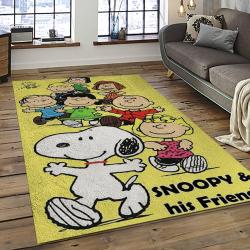 Snoopy Cartoon Movie Carpet Rectangle Area Rug For Living Room Bedroom Decor SNP13