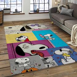 Snoopy Cartoon Movie Carpet Rectangle Area Rug For Living Room Bedroom Decor SNP14