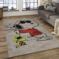 Snoopy Cartoon Movie Carpet Rectangle Area Rug For Living Room Bedroom Decor SNP16