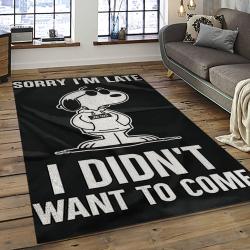 Snoopy Cartoon Movie Carpet Rectangle Area Rug For Living Room Bedroom Decor SNP18