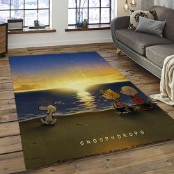 Snoopy Cartoon Movie Carpet Rectangle Area Rug For Living Room Bedroom Decor SNP19
