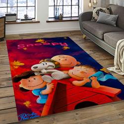 Snoopy Cartoon Movie Carpet Rectangle Area Rug For Living Room Bedroom Decor SNP25