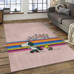 Snoopy Cartoon Movie Carpet Rectangle Area Rug For Living Room Bedroom Decor SNP26