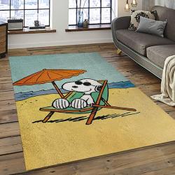 Snoopy Cartoon Movie Carpet Rectangle Area Rug For Living Room Bedroom Decor SNP27