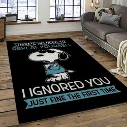 Snoopy Cartoon Movie Carpet Rectangle Area Rug For Living Room Bedroom Decor SNP28