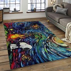 Snoopy Cartoon Movie Carpet Rectangle Area Rug For Living Room Bedroom Decor SNP3