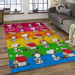 Snoopy Cartoon Movie Carpet Rectangle Area Rug For Living Room Bedroom Decor SNP30