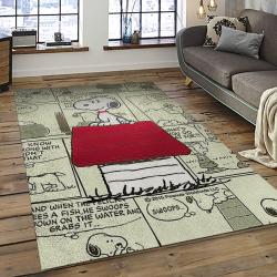 Snoopy Cartoon Movie Carpet Rectangle Area Rug For Living Room Bedroom Decor SNP34