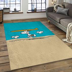 Snoopy Cartoon Movie Carpet Rectangle Area Rug For Living Room Bedroom Decor SNP36