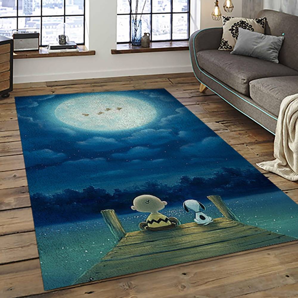 Snoopy Cartoon Movie Carpet Rectangle Area Rug For Living Room Bedroom Decor SNP37