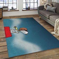 Snoopy Cartoon Movie Carpet Rectangle Area Rug For Living Room Bedroom Decor SNP44
