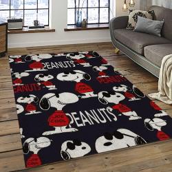 Snoopy Cartoon Movie Carpet Rectangle Area Rug For Living Room Bedroom Decor SNP45