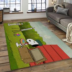 Snoopy Cartoon Movie Carpet Rectangle Area Rug For Living Room Bedroom Decor SNP52