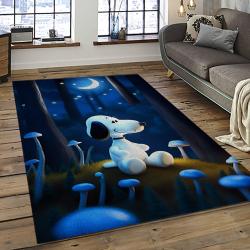 Snoopy Cartoon Movie Carpet Rectangle Area Rug For Living Room Bedroom Decor SNP53