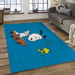 Snoopy Cartoon Movie Carpet Rectangle Area Rug For Living Room Bedroom Decor SNP56