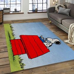 Snoopy Cartoon Movie Carpet Rectangle Area Rug For Living Room Bedroom Decor SNP59