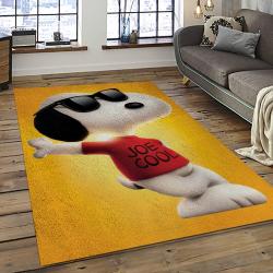 Snoopy Cartoon Movie Carpet Rectangle Area Rug For Living Room Bedroom Decor SNP61