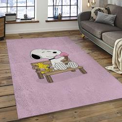 Snoopy Cartoon Movie Carpet Rectangle Area Rug For Living Room Bedroom Decor SNP67