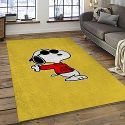 Snoopy Cartoon Movie Carpet Rectangle Area Rug For Living Room Bedroom Decor SNP69