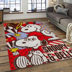 Snoopy Cartoon Movie Carpet Rectangle Area Rug For Living Room Bedroom Decor SNP70