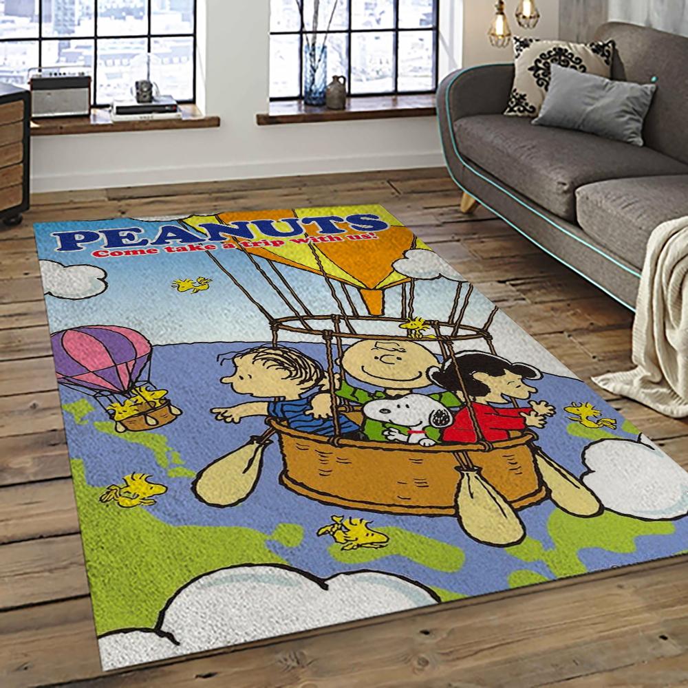Snoopy Cartoon Movie Carpet Rectangle Area Rug For Living Room Bedroom Decor SNP73