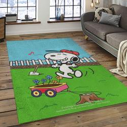Snoopy Cartoon Movie Carpet Rectangle Area Rug For Living Room Bedroom Decor SNP74