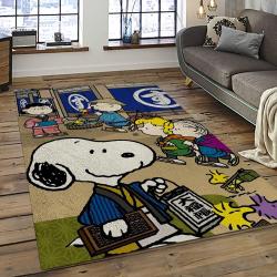 Snoopy Cartoon Movie Carpet Rectangle Area Rug For Living Room Bedroom Decor SNP79