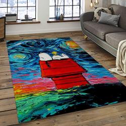 Snoopy Cartoon Movie Carpet Rectangle Area Rug For Living Room Bedroom Decor SNP8