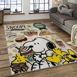 Snoopy Cartoon Movie Carpet Rectangle Area Rug For Living Room Bedroom Decor SNP81