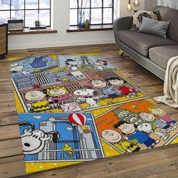 Snoopy Cartoon Movie Carpet Rectangle Area Rug For Living Room Bedroom Decor SNP83