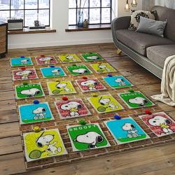 Snoopy Cartoon Movie Carpet Rectangle Area Rug For Living Room Bedroom Decor SNP84