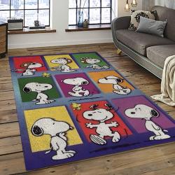 Snoopy Cartoon Movie Carpet Rectangle Area Rug For Living Room Bedroom Decor SNP85